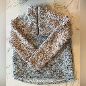 Thread & Supply Sherpa Zip Jacket Smoke & Rose Silver color|Size Large |Like New